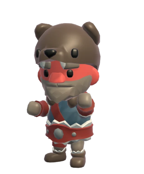 Brute, the barbarian in a bear hood